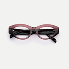 Lola crystal mauve acetate eyeglasses, inner temple detail