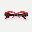 Lola red acetate eyeglasses, inner temple detail