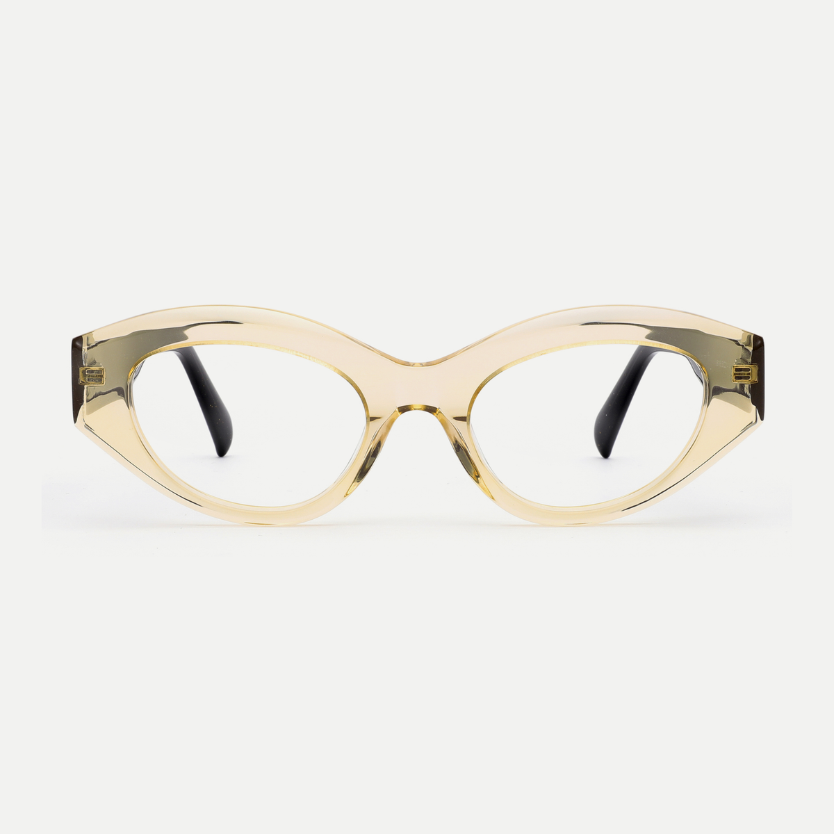 Lola crystal champagne acetate eyeglasses, front view