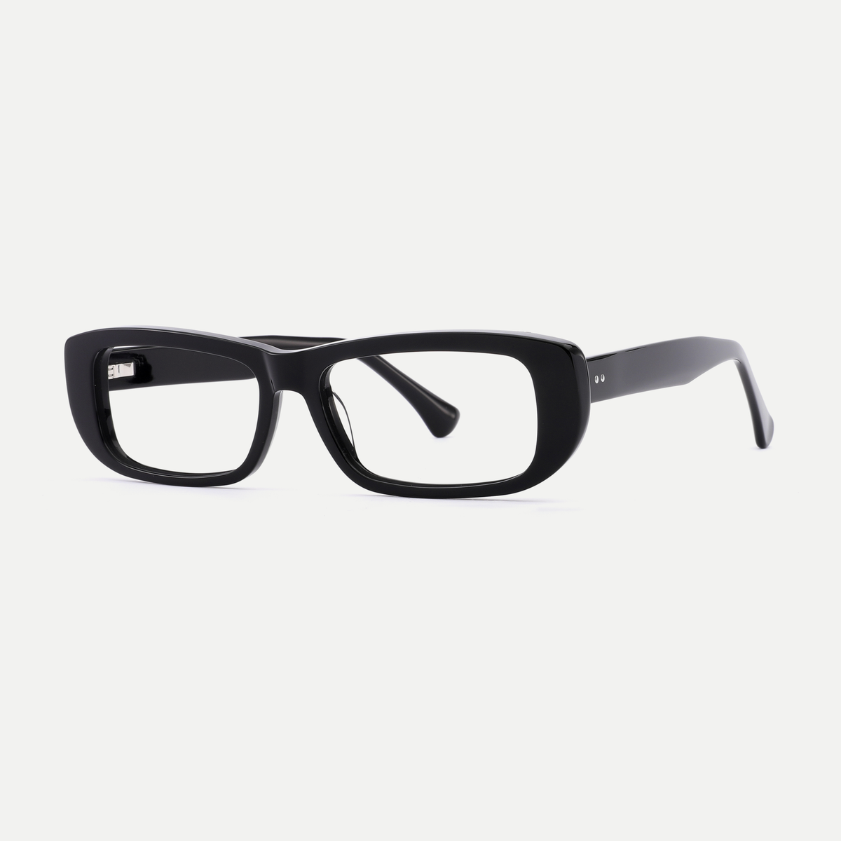 Mabel black acetate eyeglasses, angled view