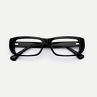 Mabel black acetate eyeglasses, inner temple detail