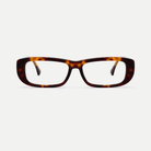 Mabel dark tortoise acetate eyeglasses, front view