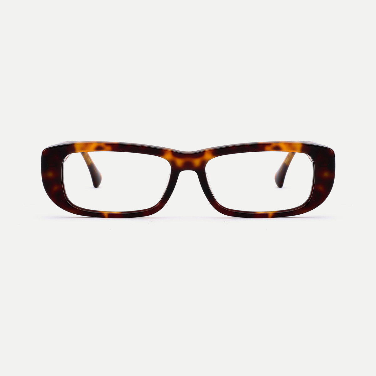 Mabel dark tortoise acetate eyeglasses, front view