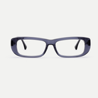Mabel smoke blue acetate eyeglasses, front view