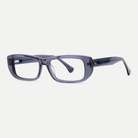 Mabel smoke blue acetate eyeglasses, angled view