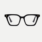 Gemma black acetate eyeglasses, front view