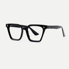 Gemma black acetate eyeglasses, angled view