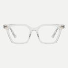 Gemma crystal clear acetate eyeglasses, front view