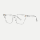Gemma crystal clear acetate eyeglasses, angled view