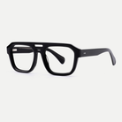 Petra black acetate eyeglasses, angled view