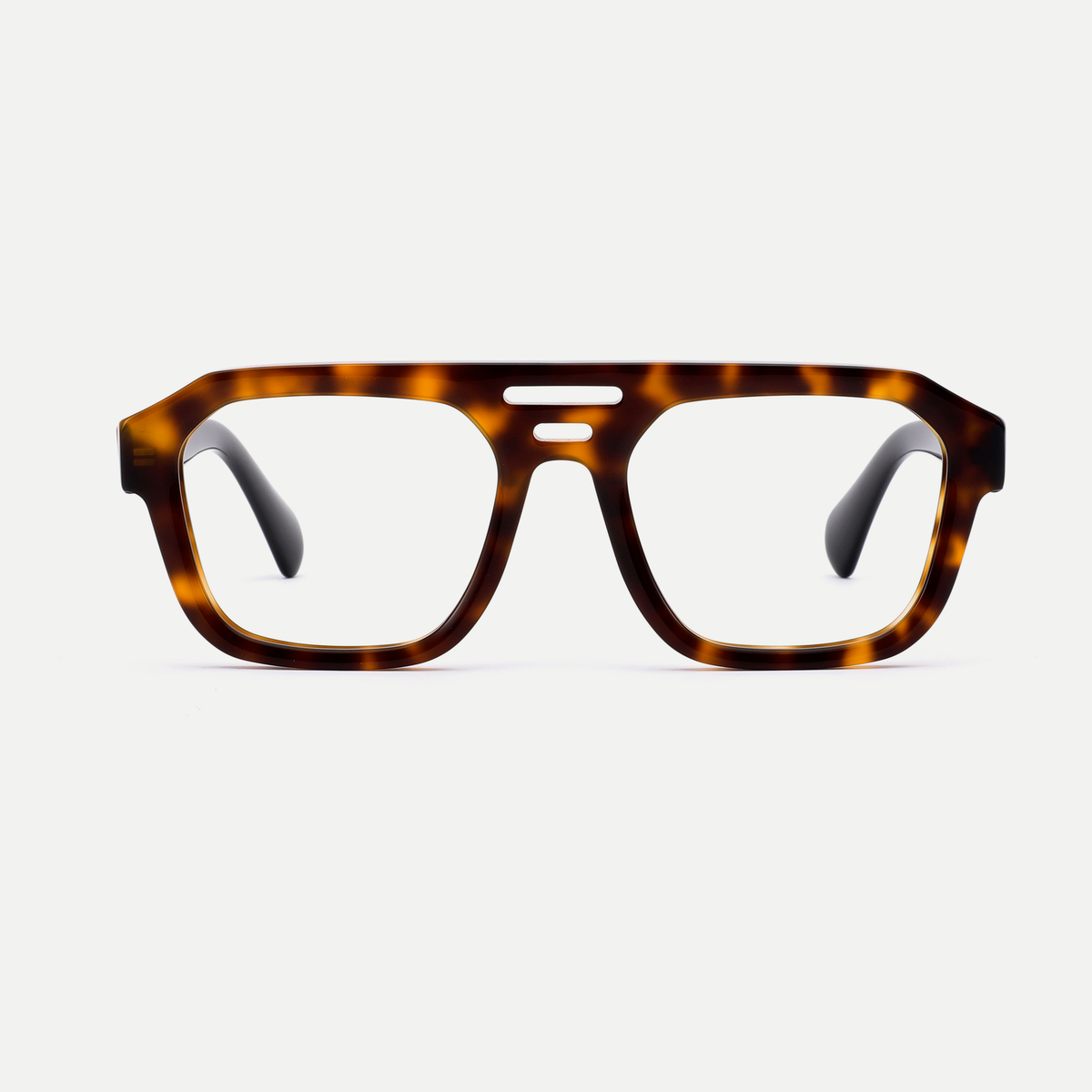 Petra tortoise acetate eyeglasses, front view