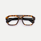 Petra tortoise acetate eyeglasses, inner temple detail