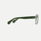 Petra forest green acetate eyeglasses, side detail