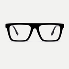 Adele black acetate eyeglasses, front view