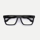 Adele black acetate eyeglasses, inner temple detail