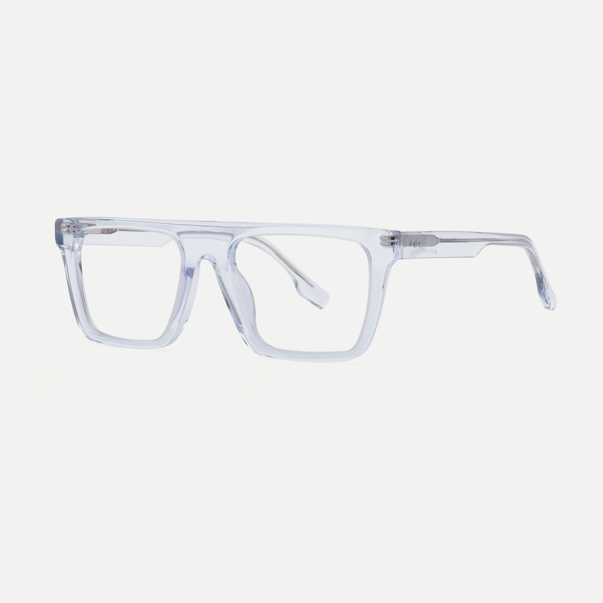 Adele crystal ice blue acetate eyeglasses, angled view