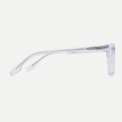 Adele crystal ice blue acetate eyeglasses, side detail