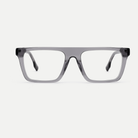 Adele smoke gray acetate eyeglasses, front view