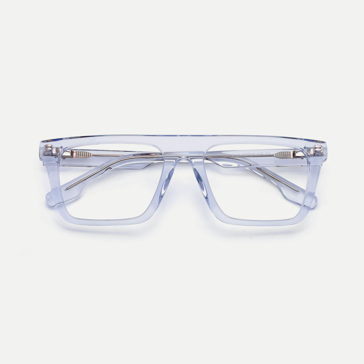 Adele crystal lilac acetate eyeglasses, inner temple detail