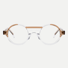 Florence champagne / crystal clear acetate eyeglasses, front view