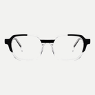 Margot black / crystal clear acetate eyeglasses, front view