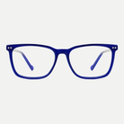 Beatrice cobalt blue acetate eyeglasses, front view