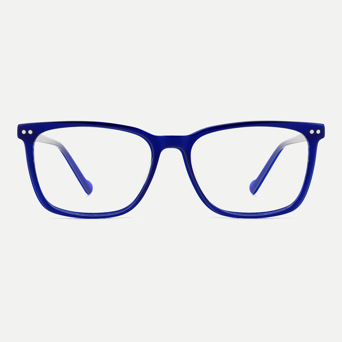 Beatrice cobalt blue acetate eyeglasses, front view