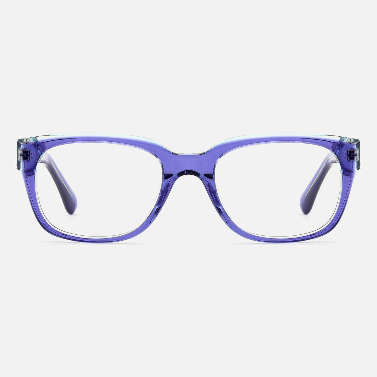 Celeste crystal violet acetate eyeglasses, front view