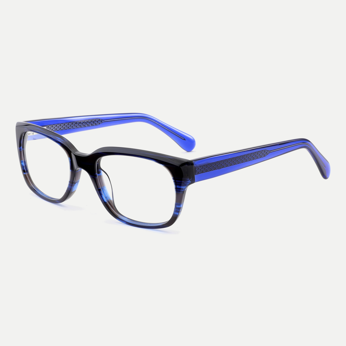 Celeste navy acetate eyeglasses, angled view