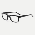 Isabel black acetate eyeglasses, angled view