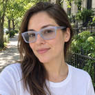 Seren crystal blue gray / ice blue sunglasses, lifestyle view