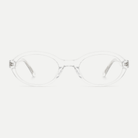 Colette crystal clear acetate eyeglasses, front view