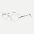 Colette crystal clear acetate eyeglasses, angled view