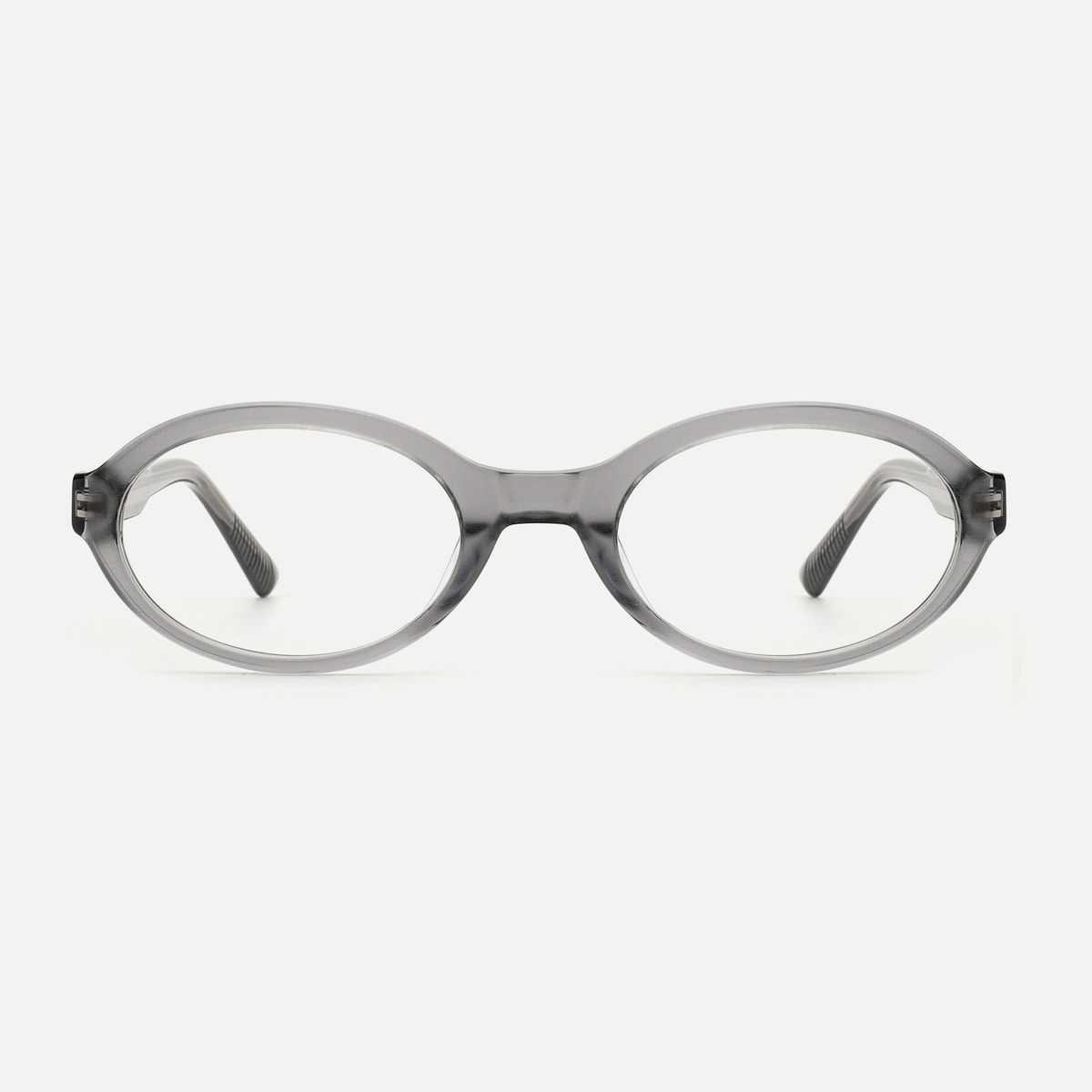 Colette smoke gray acetate eyeglasses, front view