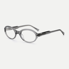 Colette smoke gray acetate eyeglasses, angled view