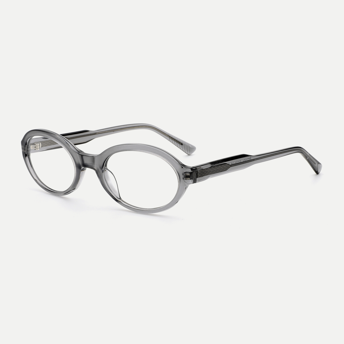 Colette smoke gray acetate eyeglasses, angled view