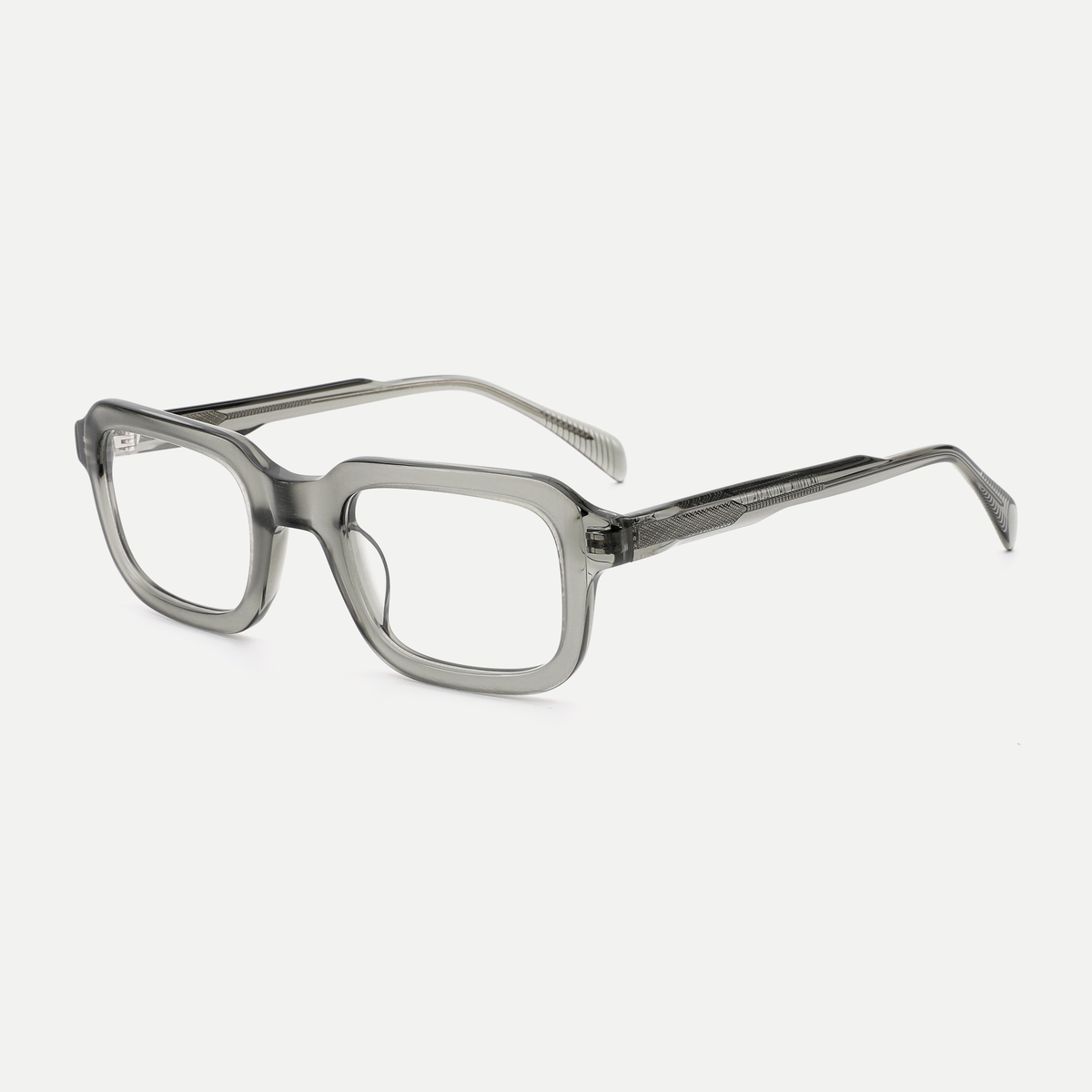 Matilda crystal taupe acetate eyeglasses, angled view