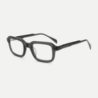 Matilda charcoal gray acetate eyeglasses, angled view