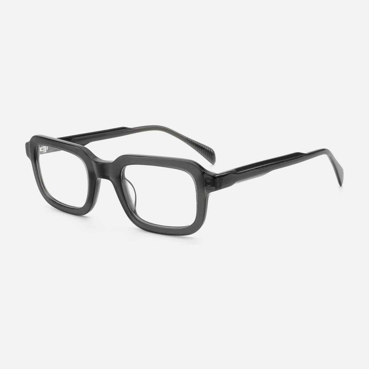 Matilda charcoal gray acetate eyeglasses, angled view