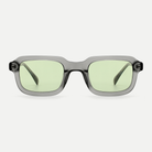 Wren crystal gray / light green sunglasses, front view
