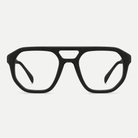 Simone black acetate eyeglasses, front view
