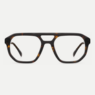 Simone dark tortoise acetate eyeglasses, front view