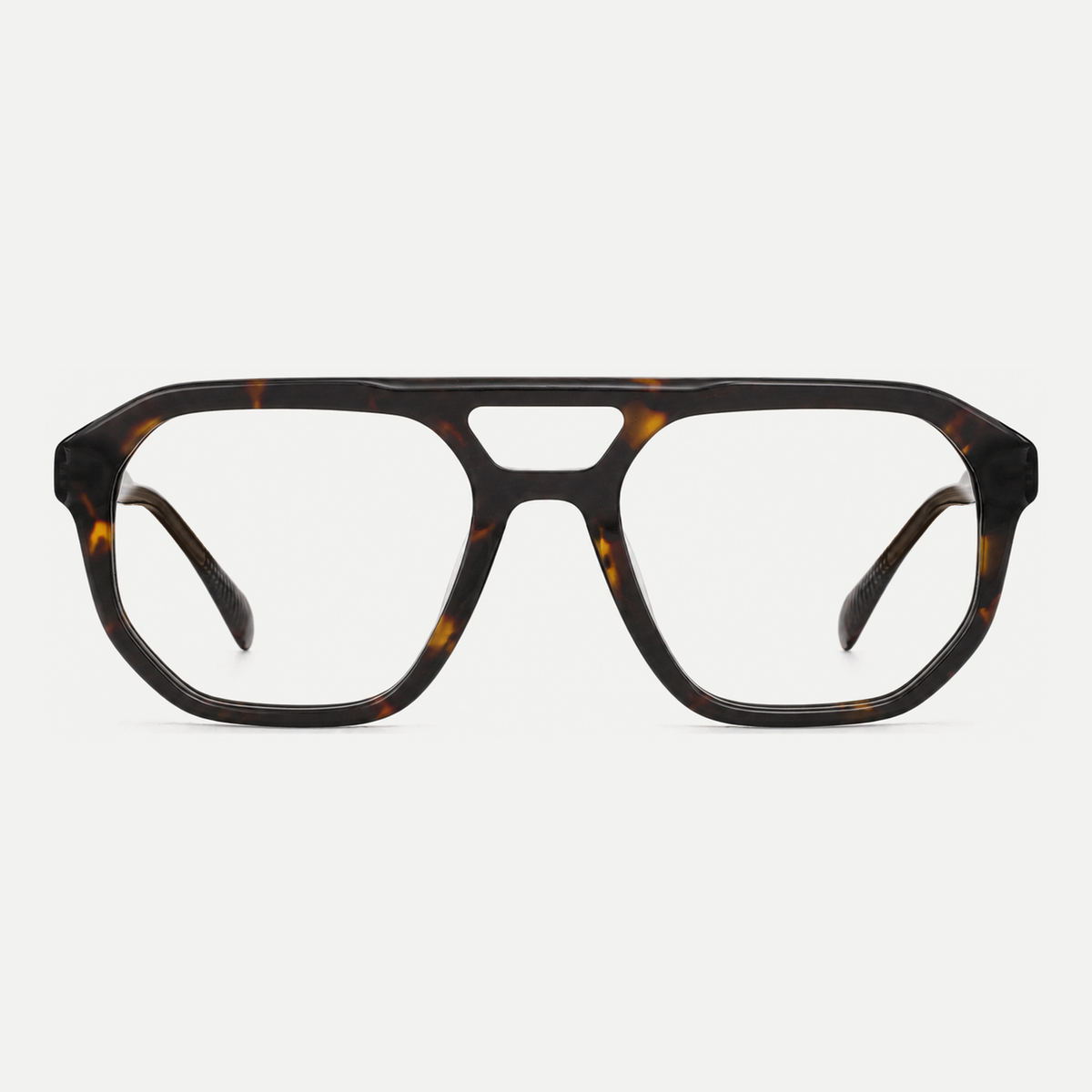 Simone dark tortoise acetate eyeglasses, front view