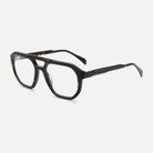 Simone dark tortoise acetate eyeglasses, angled view