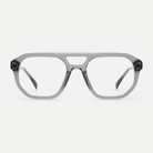Simone smoke gray acetate eyeglasses, front view