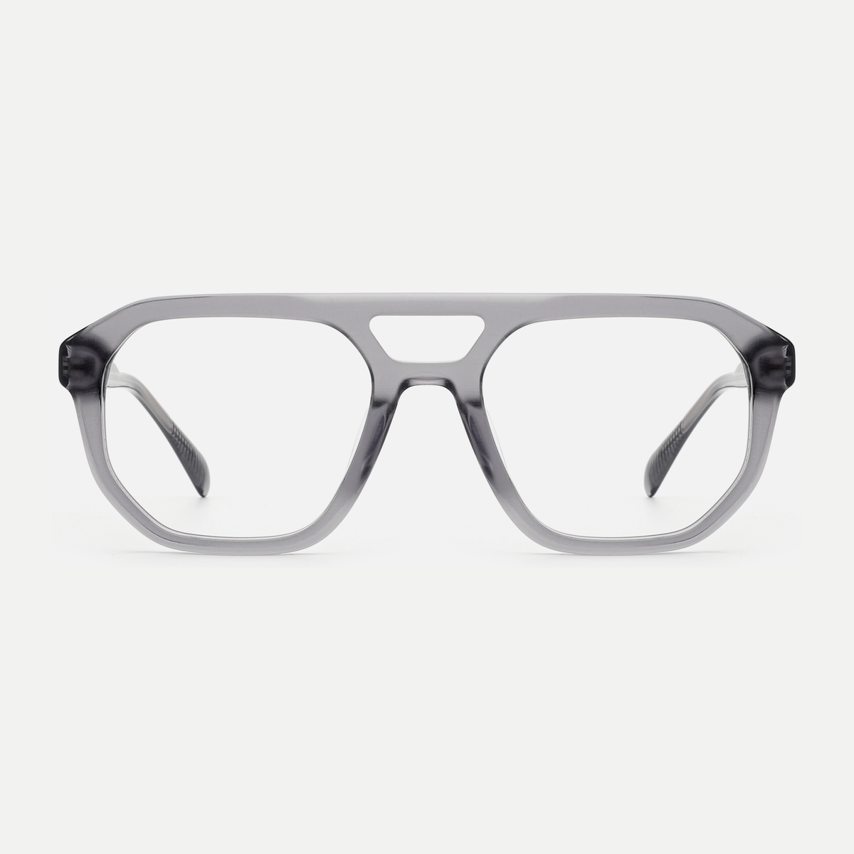 Simone smoke gray acetate eyeglasses, front view