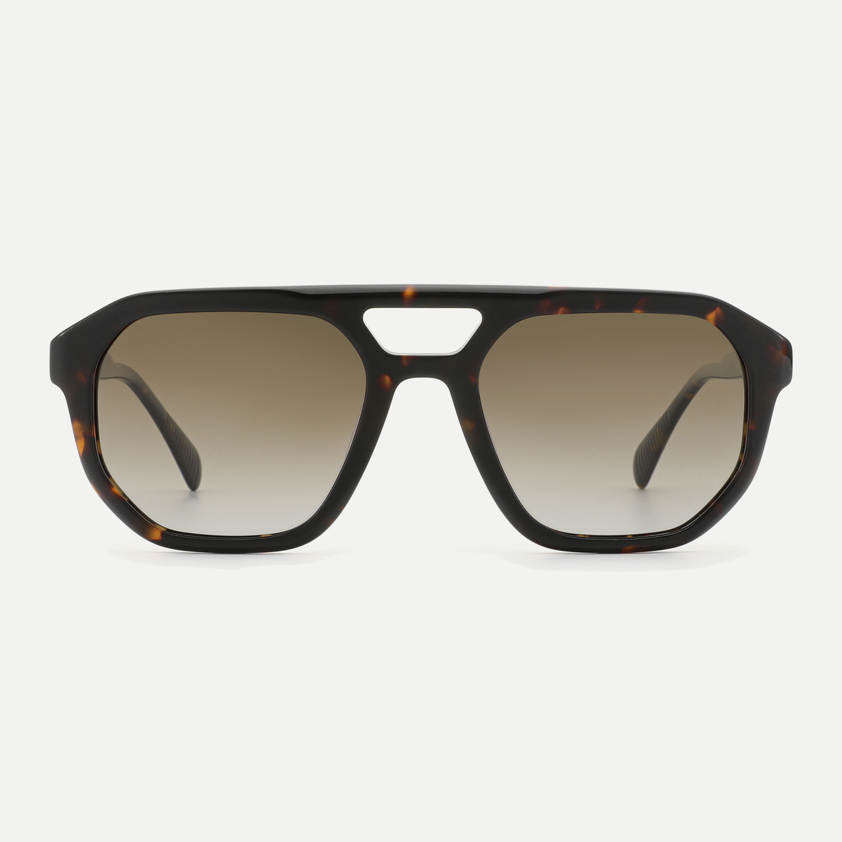 Morgan dark tortoise / brown gradient sunglasses, front view