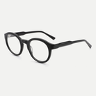 Rosalie black acetate eyeglasses, angled view