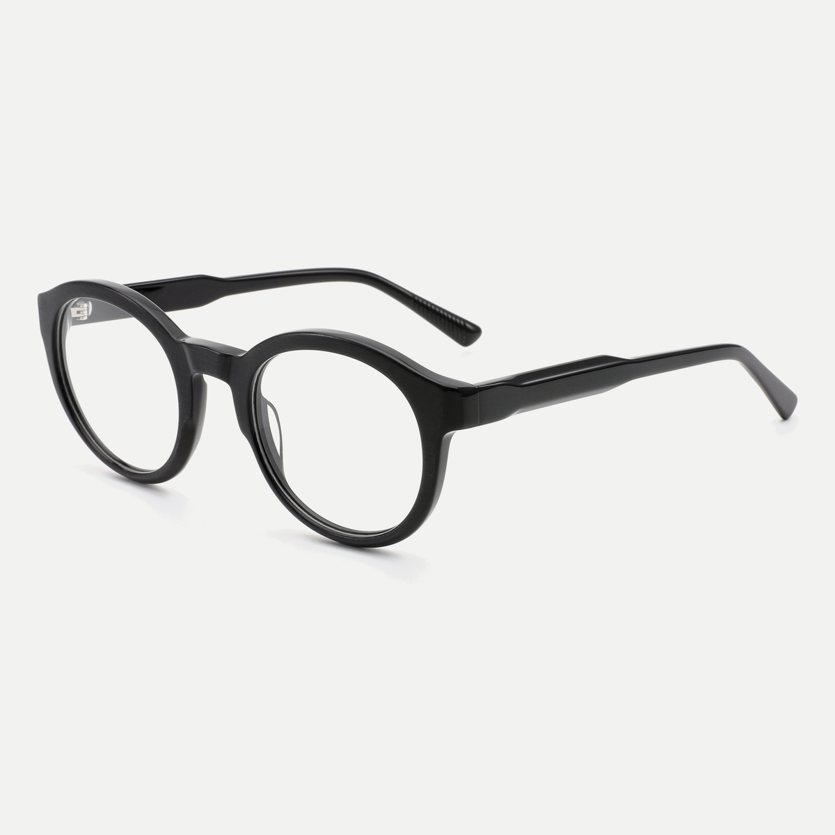 Rosalie black acetate eyeglasses, angled view