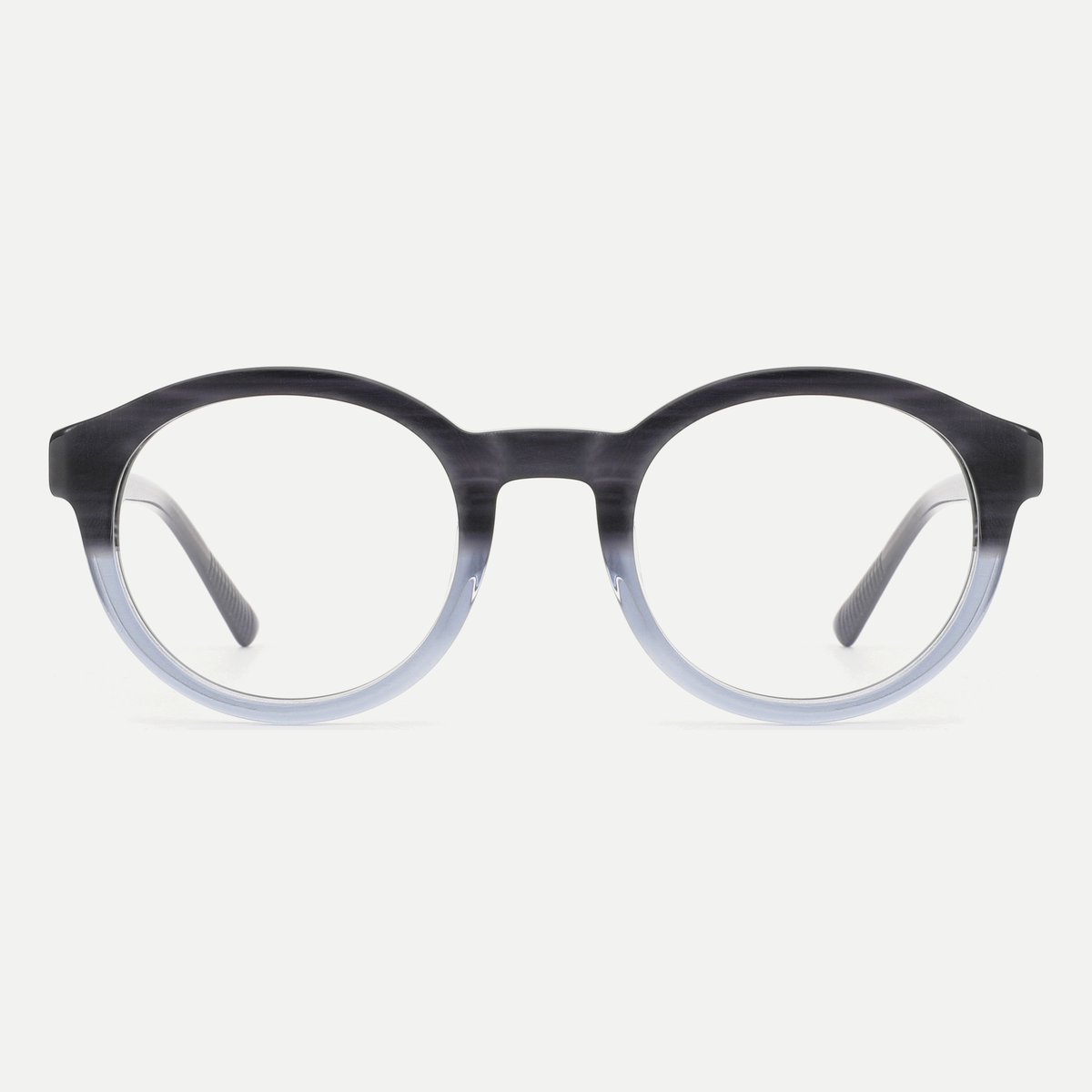 Rosalie crystal blue gray acetate eyeglasses, front view